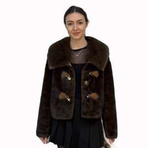 FAUX MINK TOGGLE JACKET